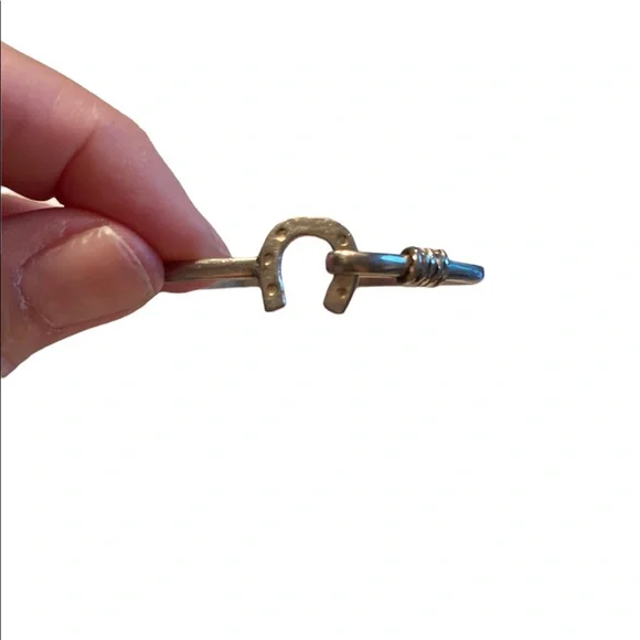 Silver Horseshoe Child Size Bracelet from Mexico - Picture 2 of 6